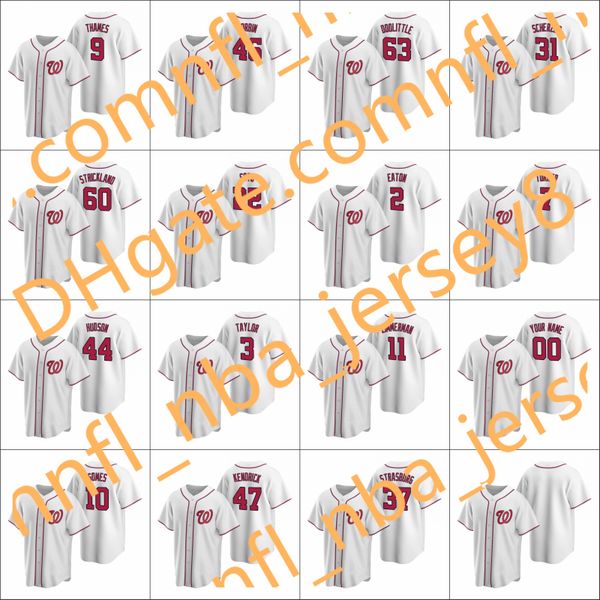 

#22 juan soto 11 ryan zimmerman 31 max scherzer men women youth custom white replica home jersey, Blue;black