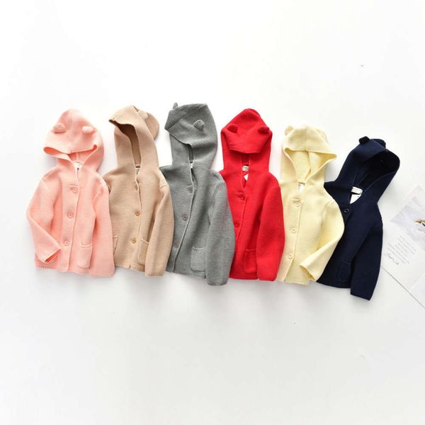 

new autumn and winter sweater 2020 women's cardigan warm coat hooded long sve children's top, Blue