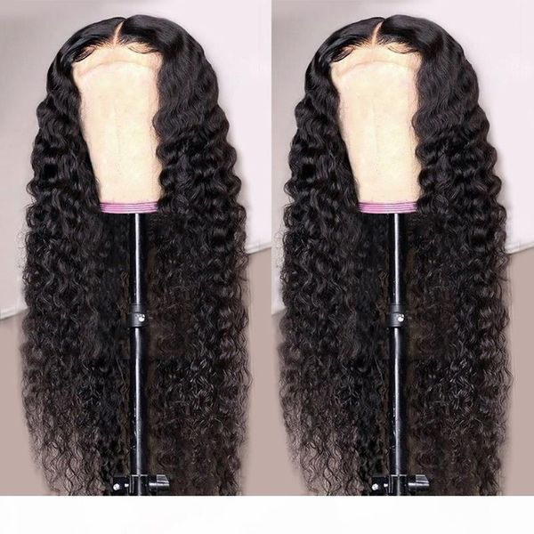 

aircabin deep wave hd lace wig 13x6 type t transparent lace front wigs for women brazilian remy human hair natural color wigs, Black;brown