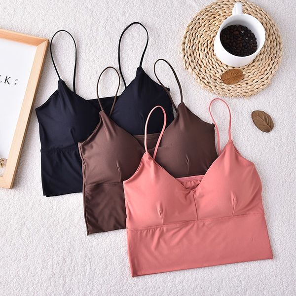 

3Pieces/Lot Sexy Ice Silk Bras Underwear Beauty Back Tube Tops Female Wireless Padded Summer Bras, Black
