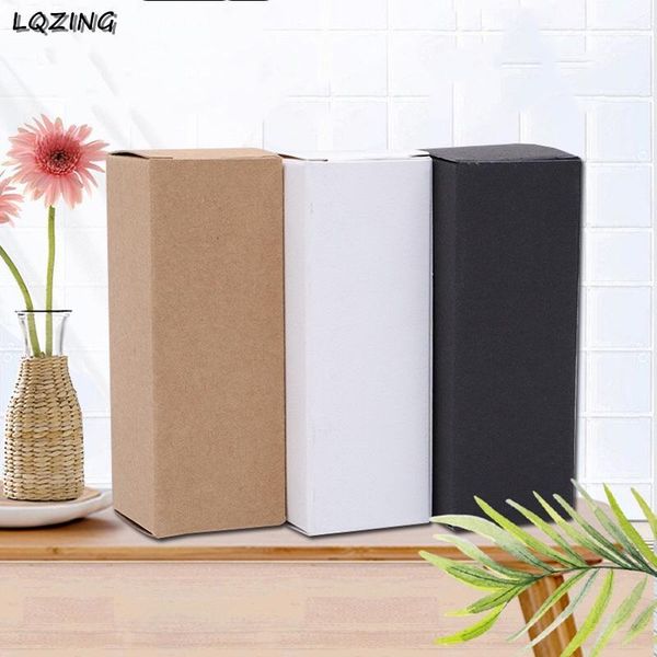 

gift wrap 20pcs 10ml black white kraft paper cardboard box lipstick cosmetic perfume bottle essential oil packaging boxes1