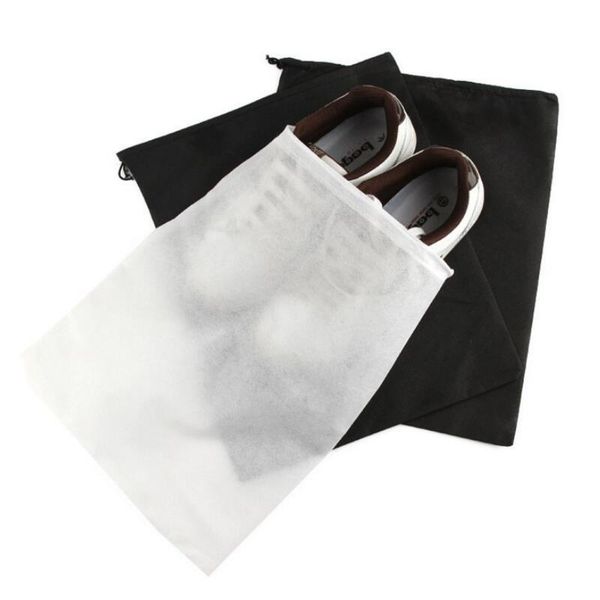 

storage bag non woven reusable shoe cover with drawstring case breathable dust proof sundries package home tool dhd2932