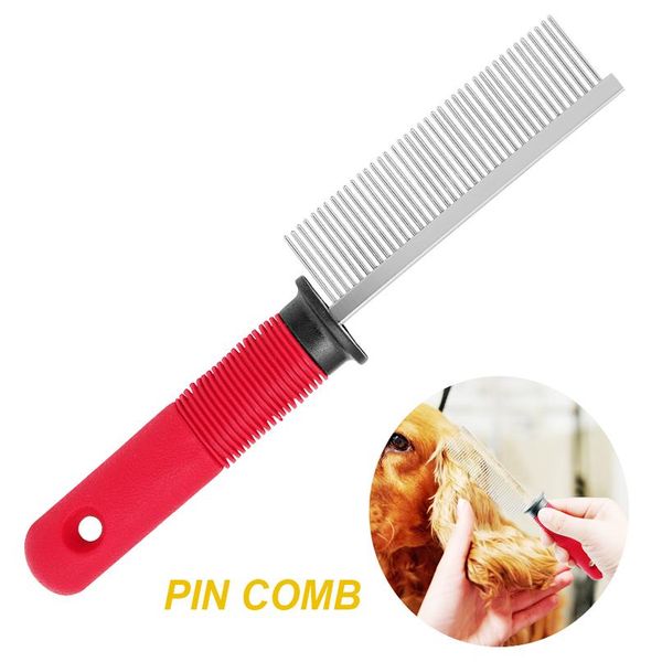

dog grooming comb brush set cat nail clippers stainless steel comb pet hair grooming tool set for short long hair d wmtoin