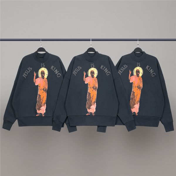 

2021 новое прибытие высочайшее качество cpfm kanye west isus is king men then toinshirt с длинным рукавом s-xl # w001, Black