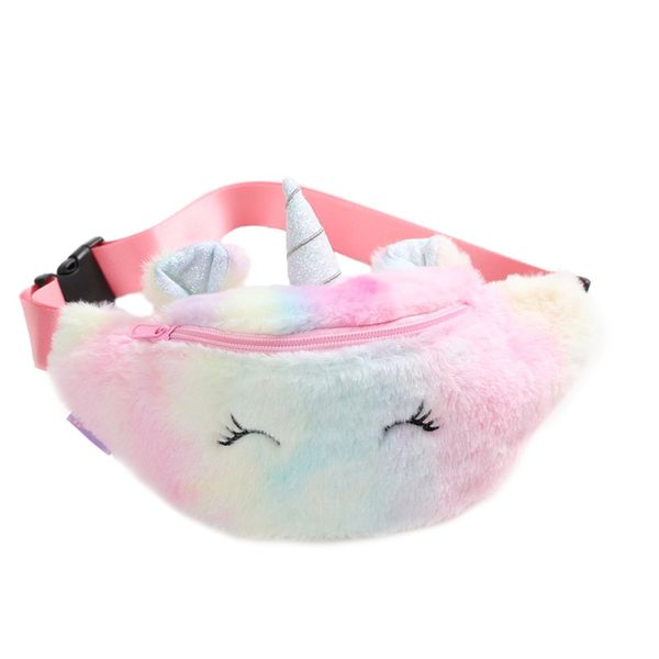 

cute unicorn plush fanny pack soft plush waist pockets fashion children purse bags of outdoor travel winter 11sm e1