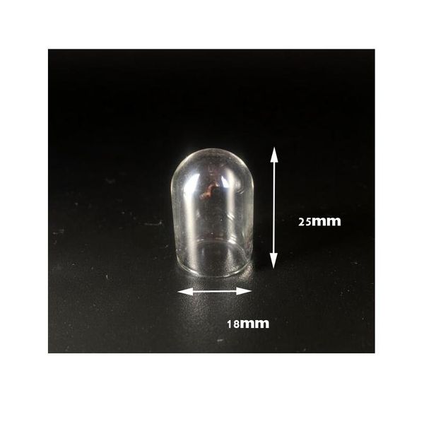

20pieces hollow cylinder glass tube locket pendant glass bottle vial cover dome pendant handmade jewelry findings differ bbygyh, Black