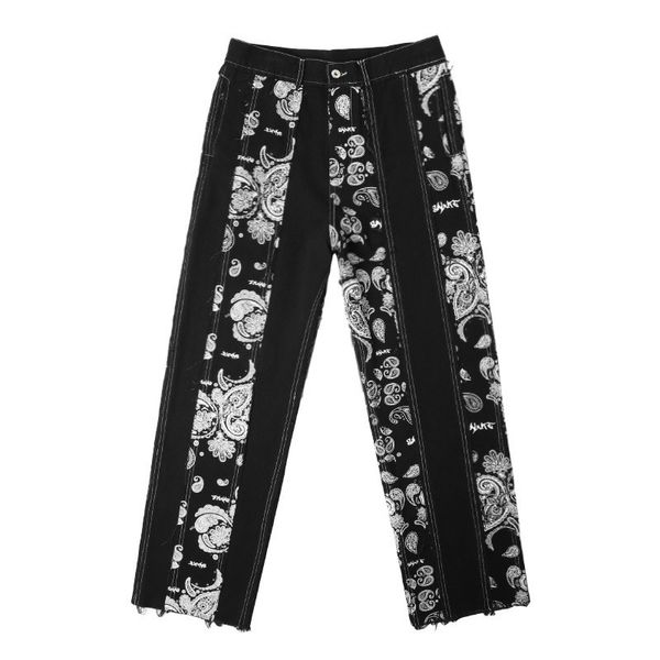 

2021 high new kiryaquy luxury man west coast bloods jeans cotton denim pants comfort s-xl # d1 0ts6, Blue