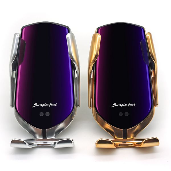 

умный инфракрасный датчик r2 10w быстрый зарядки автомобильный держатель телефона с беспроводным зарядным устройством