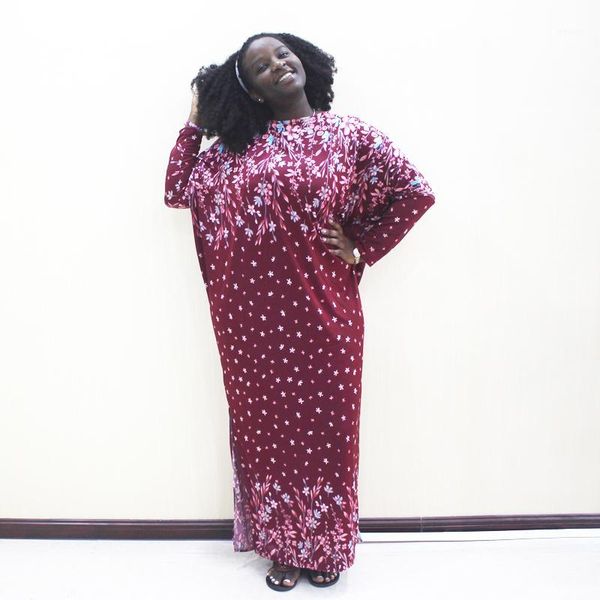 

african dresses for women 2019 new african batwing sleeve print long dress1, Red