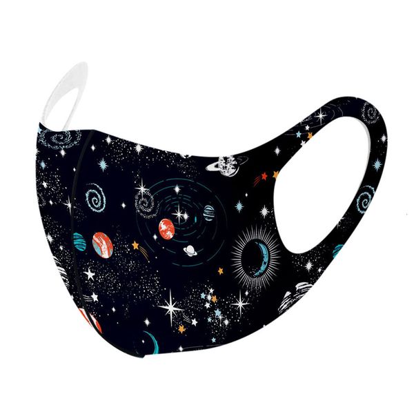 

reusable washable kids mask designer children planet print masks protection cloth face shield facem