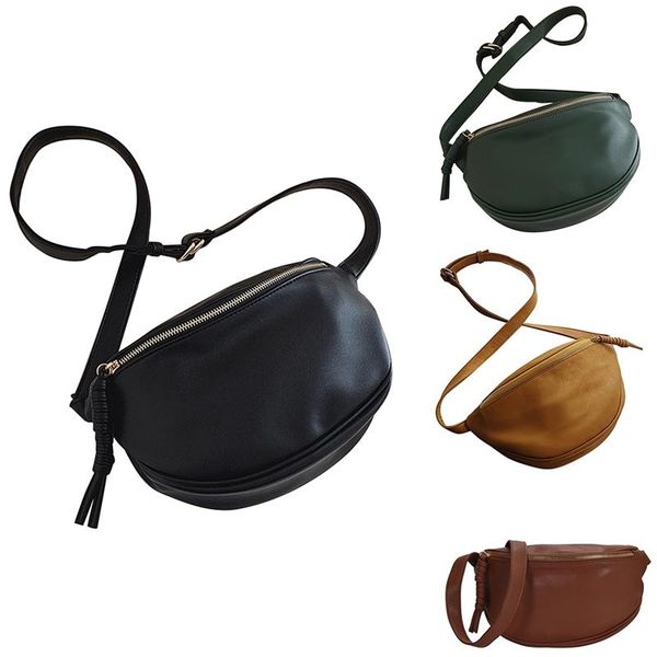 Taille Taschen Mode Dame Tasche Große Kapazität Messenger Brust Banane PU Leder