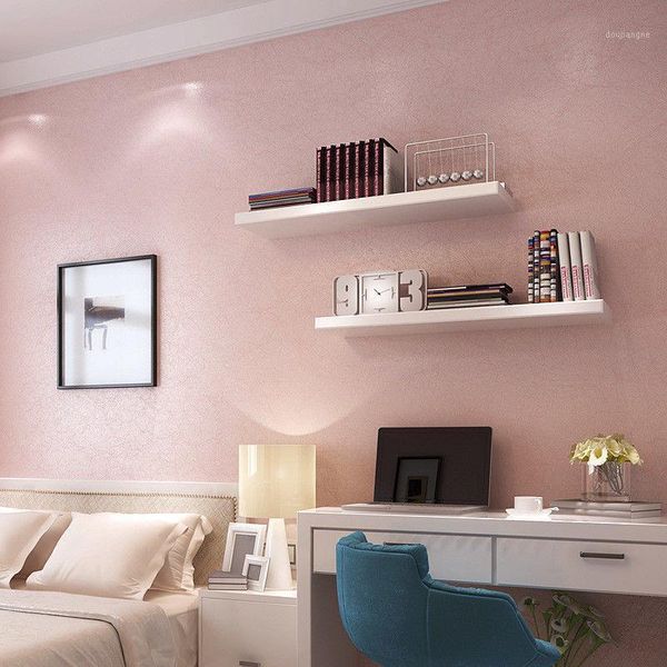 

modern blue colored silk fiber non-woven wallpaper tv background plain black gray red coffee color eco-friendly home decor1