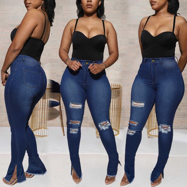 

wxw new fashion slim stretch jeans, Blue