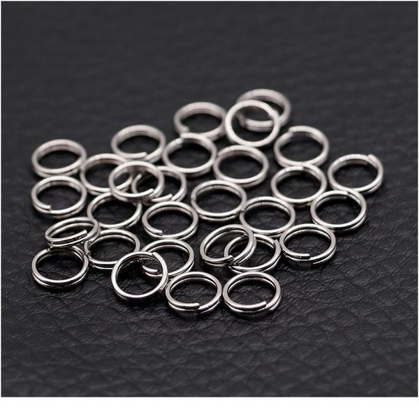 

100pcs/lots 5-15mm stainless steel open double loops split jump rings keychain link circle diy keyring connectors acc qylbca