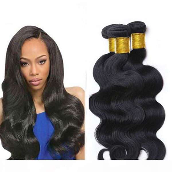 

mink brazillian body wave wefts human hair bundles weaves 8-34inch unprocessed peruvian indian malaysian mongolian weaving hair extensions, Black