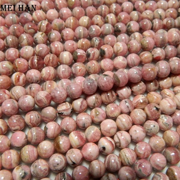 

61 beads/set) natural rhodochrosite 6mm+-0.3 smooth meihan round loose beads stone wholesale j190620