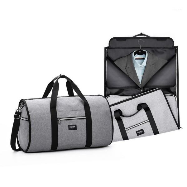 

easy to carry luggage duffel totes carry on leisure hand bag waterproof travel bag mens garment bags women travel shoulder1