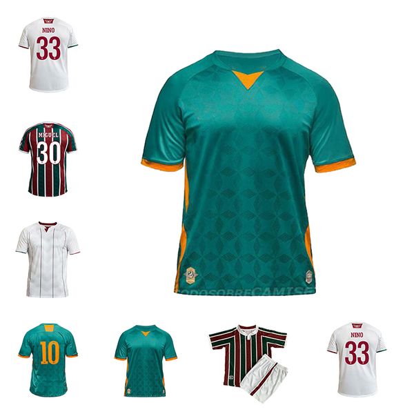 

2020 2021 brazilian fluminense jersey men kids kit m.paulo ph ganso football jersey nene nino miguel camisa fluminense, Black;yellow