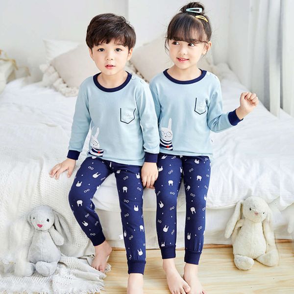 

boys' cotton children's girls' underwear set cloth and autumn trousers, Blue;red