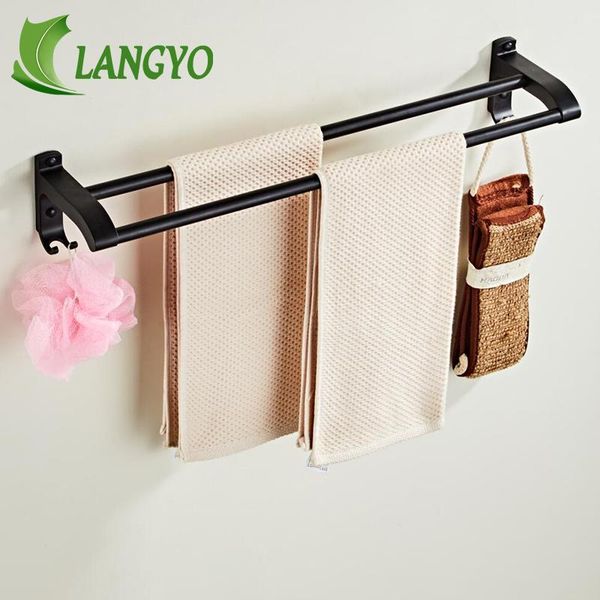 

черный цвет настенное пространство алюминиевые двойные полотенца бары кухня ванная комната полотенце вешалка ванная комната аксессуары для в