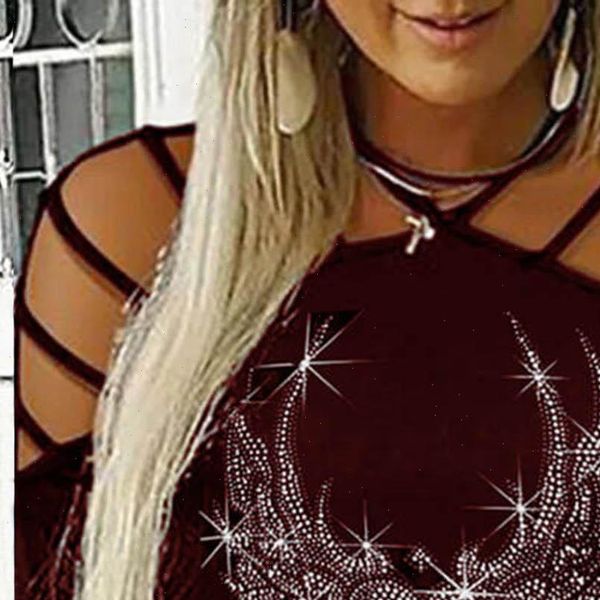 

dames blouse women neck hollow out studded long sleeve shirts casual blusas mujer de moda 2021 plus size blusas mujer shirt, White