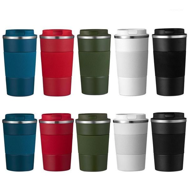 

mugs 380/510ml double-wall stainless steel coffee mug portable vacuum insulation thermal cup1