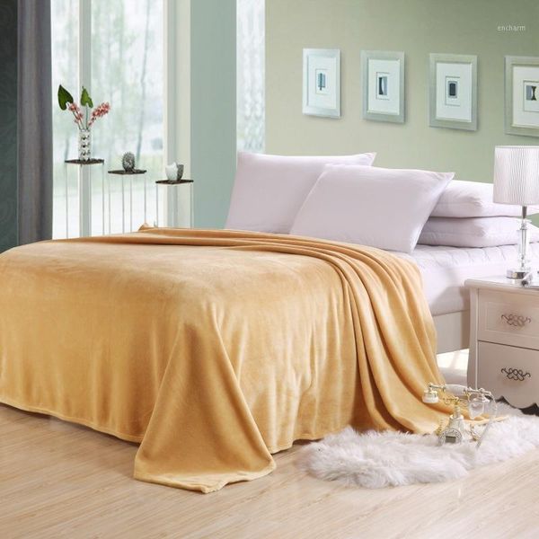 

40 winter coral fleece blanket warm sheet bedspread solid sofa cover light thin mechanical wash flannel throw blankets 600131