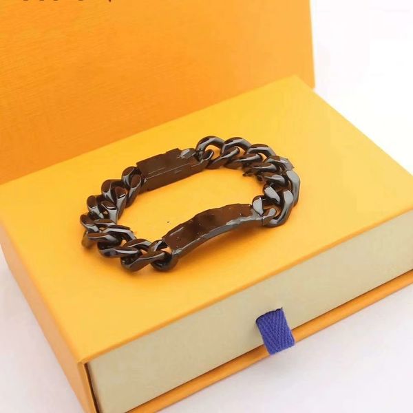 

2021 new titanium steel bracelets for women and men 4 colors bracelet bangle for woman jewelry designers bracelet women gift ing, Black