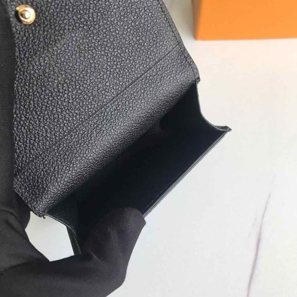 

Hot style Design Genuine Leather short Wallet For Women Brand Wallet Clutch hasp Purse Wallet with original Box 58456 size 10x8cm