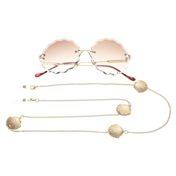 

summer gold color chain shell eye glasses sunglasses spectacles vintage chain holder cord lanyard necklace eyewear accessories h bbythe