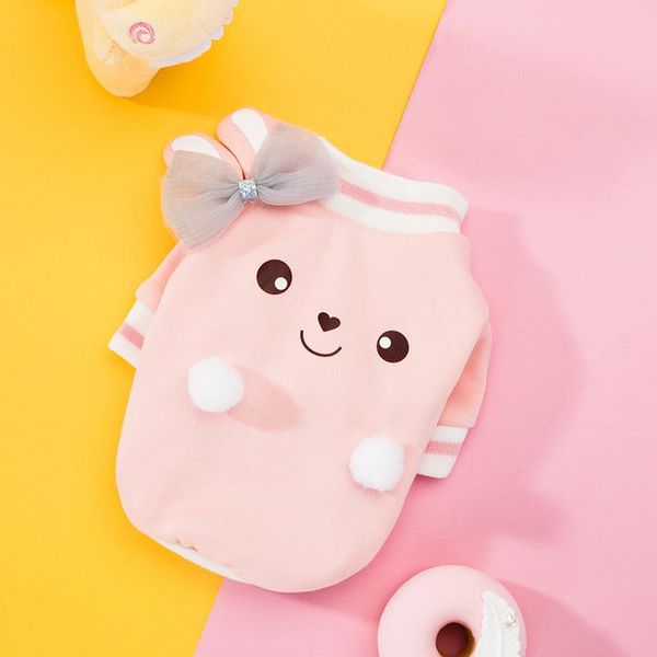 

new autumn and winter dog's uniform cute cartoon cat two legged cat small dog pet clothes