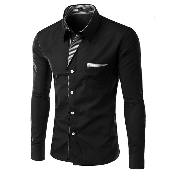 

2020 new summer fashion brand mens slim fit men long sleeve shirt male striped casual business shirts plus size 4xl, White;black