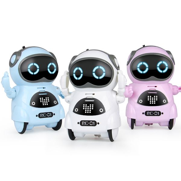 Mini Cep RC Robot Interaktif Diyalog Ses Tanıma Kayıt Şarkı Dans Anlatımı Hikayesi Mini RC Robot Oyuncaklar Hediye LJ201105