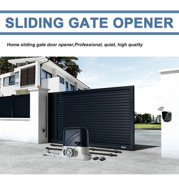 

ac220v/110v gearwheel motor engine driven sliding gate opener with 4m nylon racks for gates up to 1400~2800 pounds optional