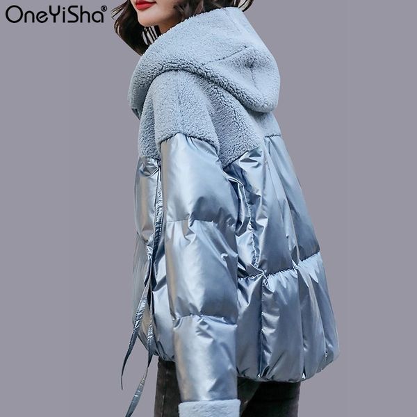 

fashion new winter coat women oversize windproof wool hooded thicken warm jackets plus size winter down jacket woman coats 201109, Black