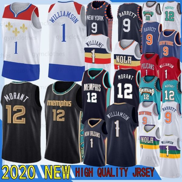 

zion 1 williamson jersey 12 ja morant 9 rj barrett jersey university 2 sexton 10 garland ncaa 2020 basketball jerseys 1 williamson 12 morant, Black;red
