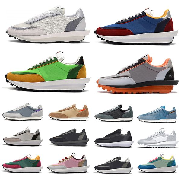 

ldv waffle daybreak mens casual shoes varsity blue summit white black nylon wolf grey platform women men athletic trainers sports sneakers, White;red