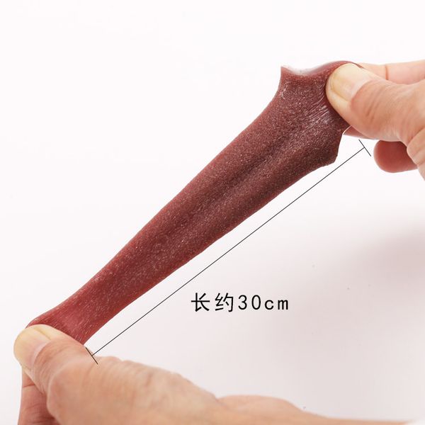 

2020 style simulated tongue smell no tongue coating plastic shell whole scary scary fake steel needle through the tongue magic props