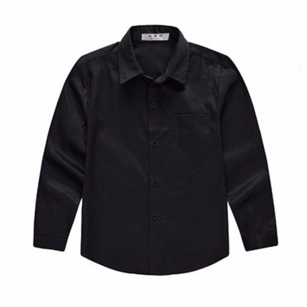 

shirt children's inch black long sve middle school boys' spring drs, White;black