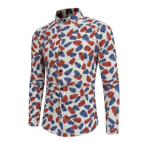 

new chinese vintage linen shirt flower printed long sleeve autumn spring men floral shirt male slim fit print cotton clothes, White;black