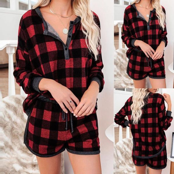 

women's tracksuits 2021 winter fashion solid color christmas printed long sleeve casual sports home set sweater, Gray