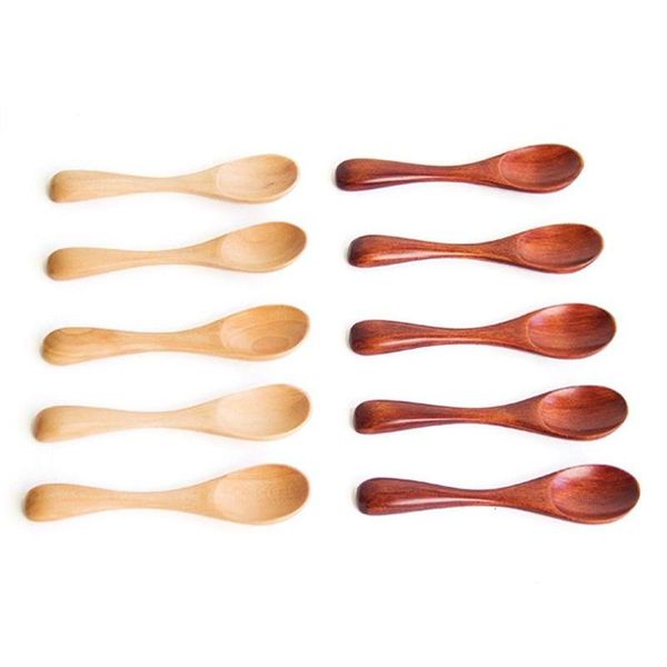 

100pcs/lot 12.5*2.5cm natural wooden spoon scoop wood tea honey coffee connt qylgkk pets2010