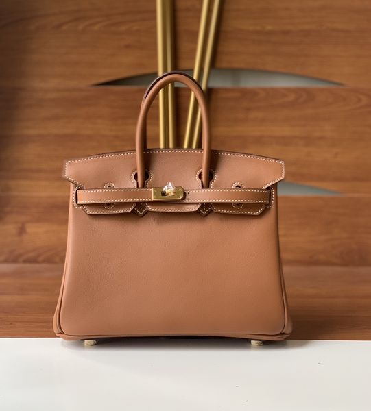 

by order dont have in stock wholesale 25cm design handbag brown swift leather fully handmade b or silver hardware for chosen wax thread