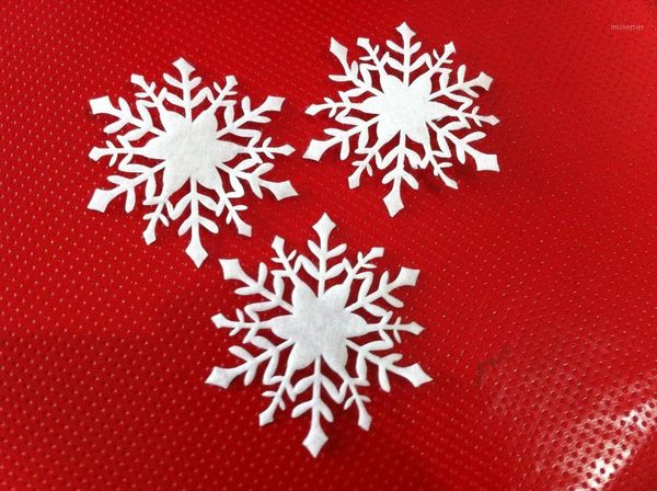 

christmas decorations 20pcs snowflake 7cm felt wedding party home decor diy scene ornament decoration supplies1