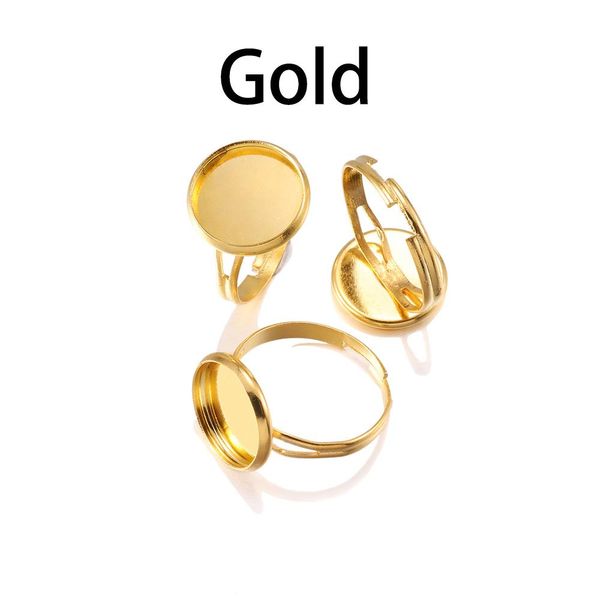 

10 шт. / лот регулируемое пустое кольцо base fit dia 10 12 14 16 18 20 25 25 мм стеклянные кабошоны camochons настройки лоток diy ювелирные