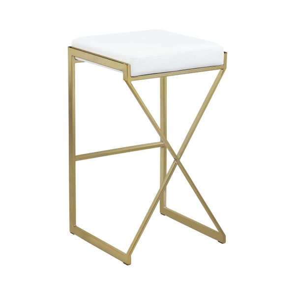 

modern bar stool modern design industrial vintage metal gold leg pu leather counter square high bar stool chair