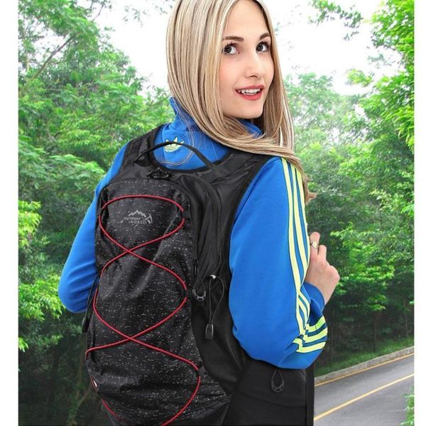 

outdoor bags hiking off-road lightweight backpack 12l sport travel cycling bag men women waterproof black rucksack reflective sac1