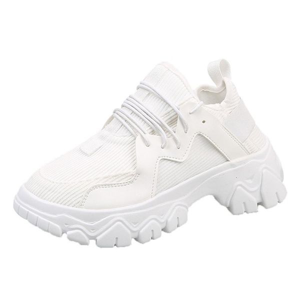 

2021 new thick women's casual fashion father femme krasovki basket shoes 1zyw, Black;white