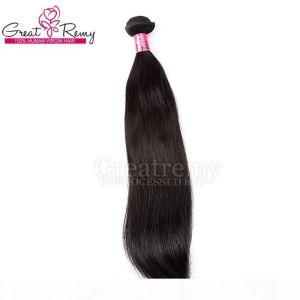 

unprocessed virgin hair extensions 100% chinese dyeable human hair weft weave natural color silky straight 2pcs lot greatremy drop shipping, Black