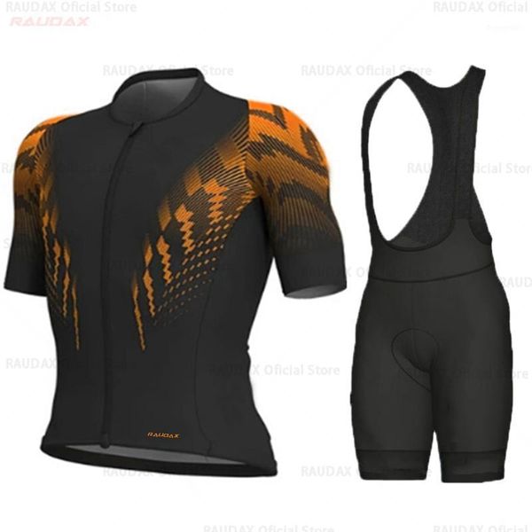 

raudax summer cycling jersey short sleeve cycling clothing sets for bicycle clothing kit mtb breathable1, Black;blue